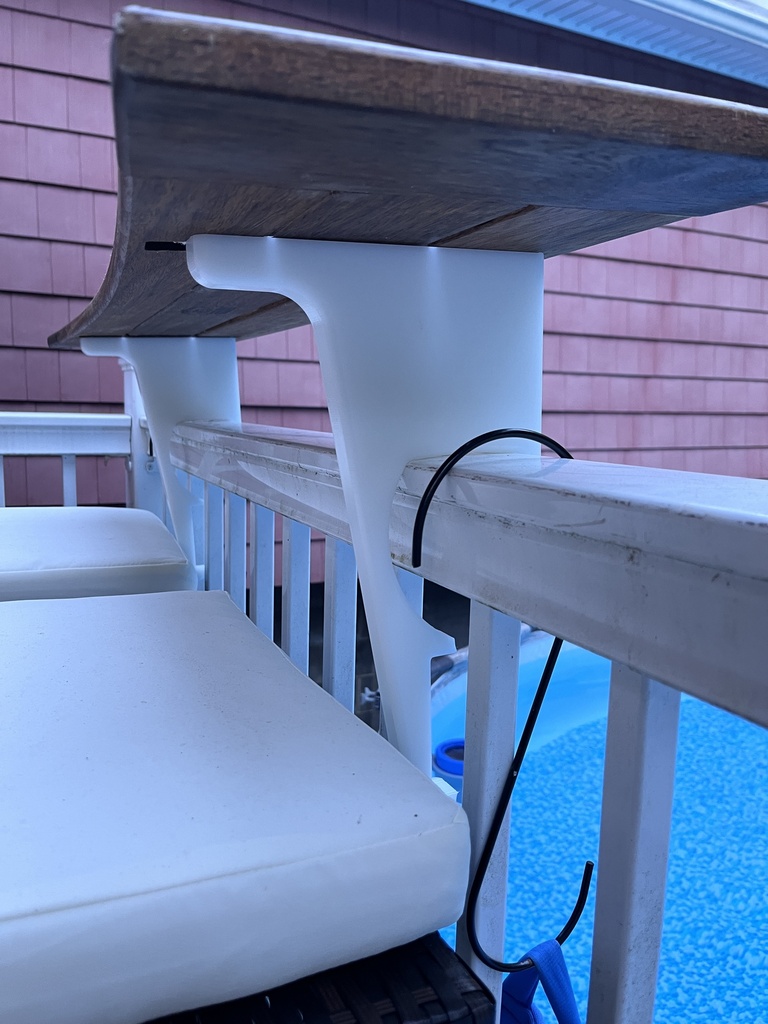 Deck or Patio Railing Bar Shelf