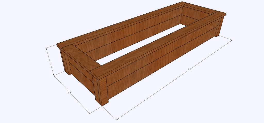 Cedar "Sebago" Garden Bed