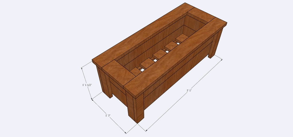 Cedar "Rangeley" Garden Box w/Legs