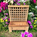 Cedar "Eagle" Garden Bed with Lattice Backdrop