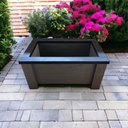 Murdock Cedar Planter Gray/Black