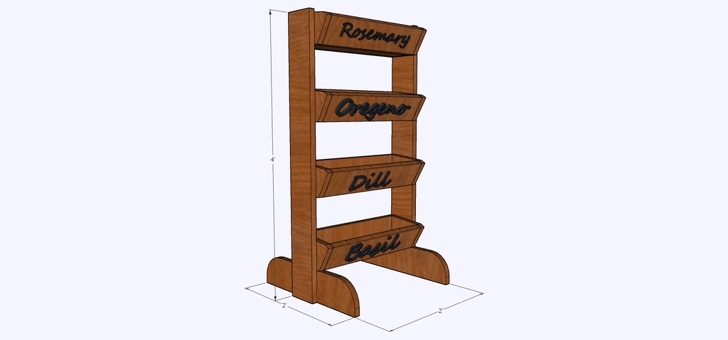 Ellis Cedar 4 Tier Herb Planter