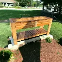 Cedar "Grand" Raised Garden Bed with Shelf